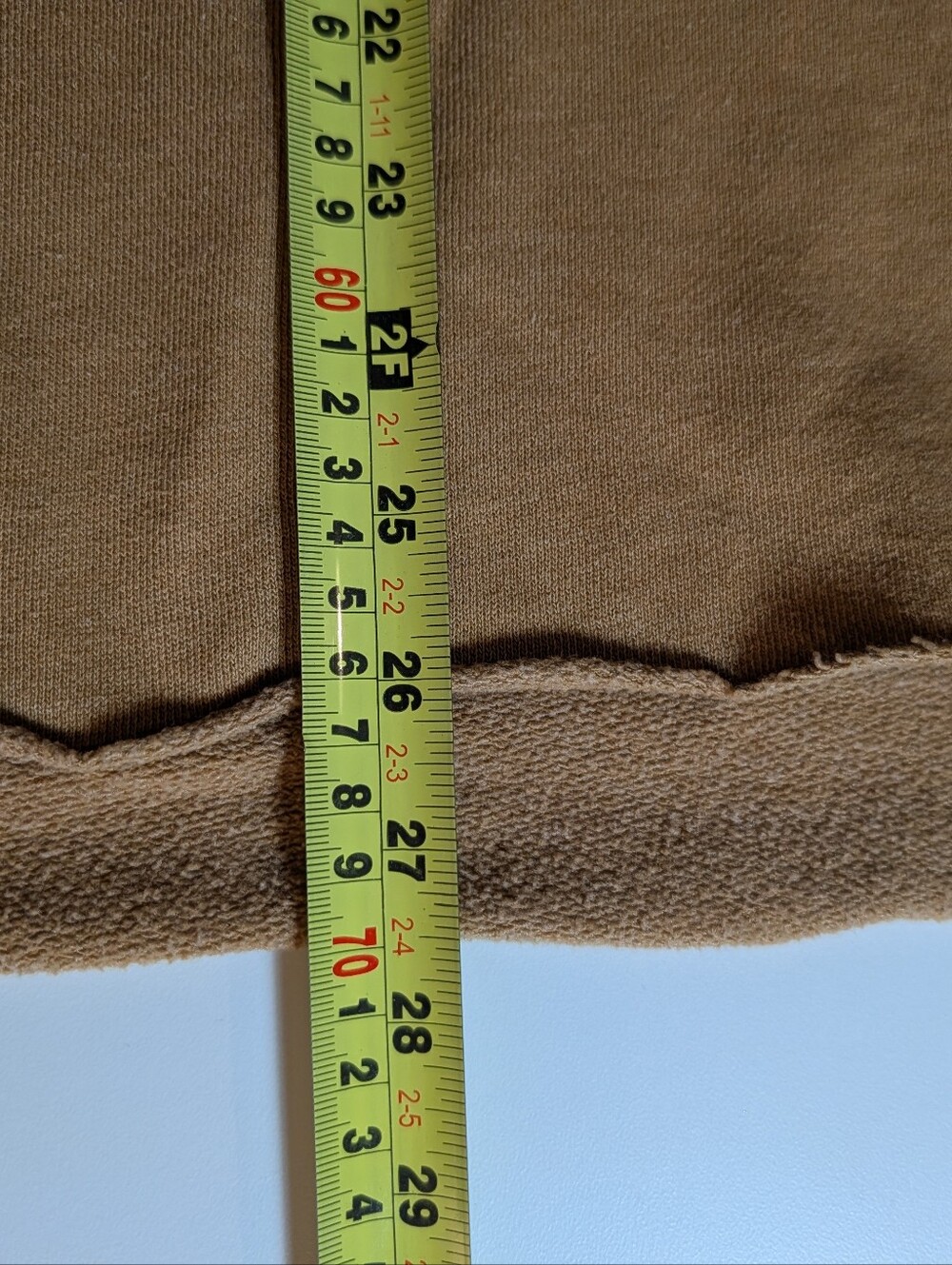 Aerie Large Brown Cozy Oversized Turtleneck Sweatshirt in Mustard-note mark - Picture 6 of 6